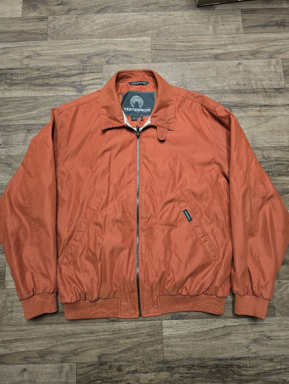Weatherproof Burnt Orange Mens Bomber Jacket Sz L